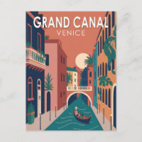 Grand Canal Venice Travel Art Vintage