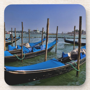 Grand Canal water with gondalo boats lined up Coaster
