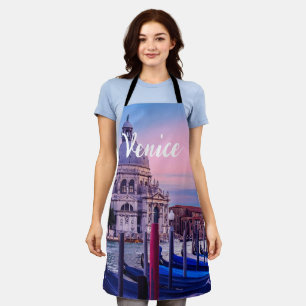 Grand Canal with gondolas and church in Venice Apron