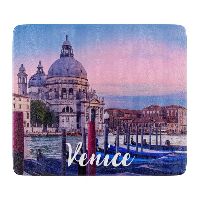 Grand Canal with gondolas and church in Venice Cutting Board (Front)