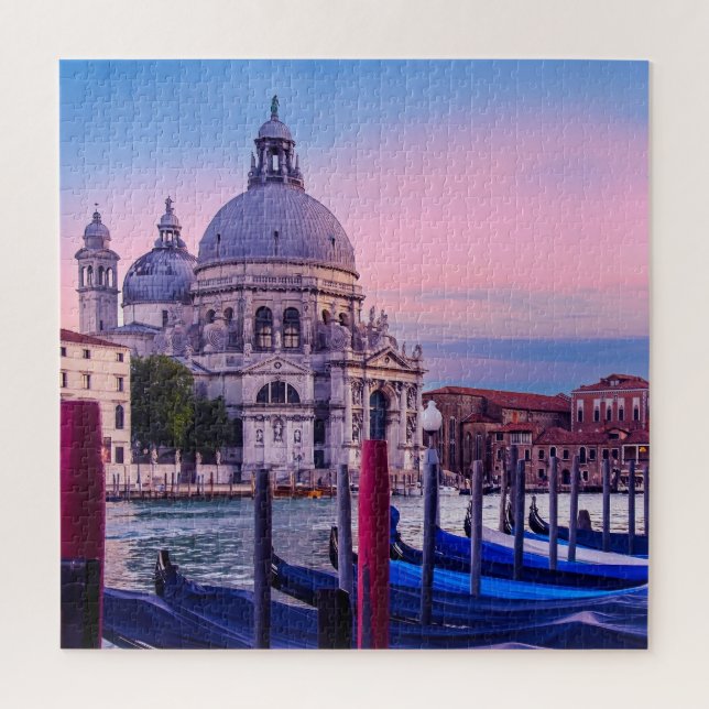 Grand Canal with gondolas and church in Venice Jigsaw Puzzle (Vertical)