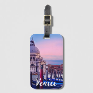 Grand Canal with gondolas and church in Venice Luggage Tag