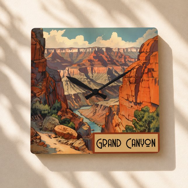 Grand Canyon Adventure Home Decor Square Wall Clock (Creator Uploaded)