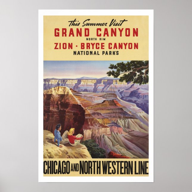 Grand Canyon, America - Vintage Travel Poster (Front)