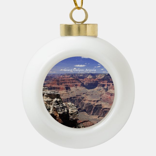 Grand Canyon, Arizona Ceramic Ball Christmas Ornament (Front)