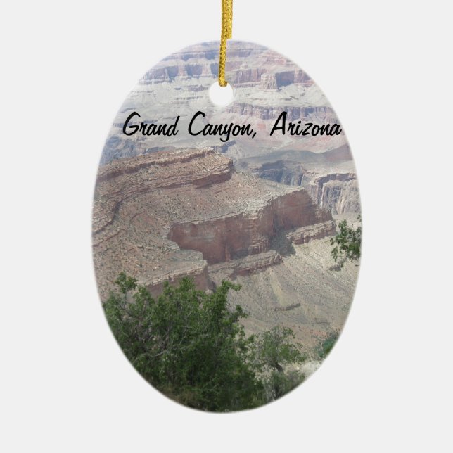 Grand Canyon Arizona Ceramic Tree Decoration (Front)