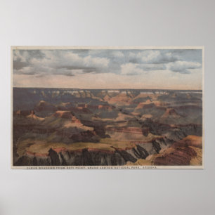 Grand Canyon, Arizona - Cloud Shadows from Hopi 2 Poster