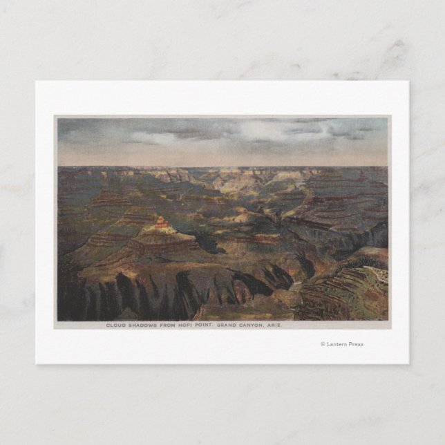 Grand Canyon, Arizona - Cloud Shadows from Hopi Postcard (Front)