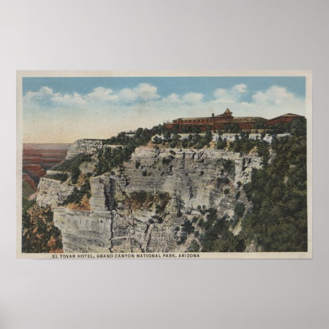 Grand Canyon, Arizona - El Tovar Hotel View Poster (Front)