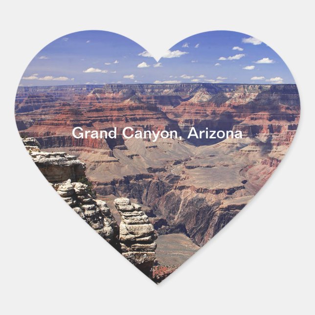 Grand Canyon, Arizona Heart Sticker (Front)