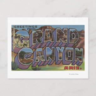 Grand Canyon, Arizona - Large Letter Scenes Postcard