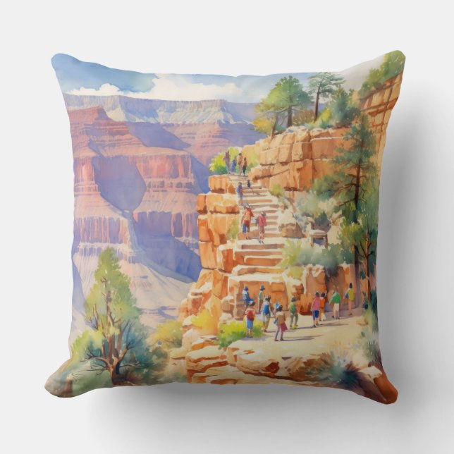 Grand Canyon Arizona Throw Pillow (Front)