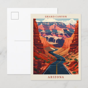 Grand Canyon Arizona USA Elegant Vintage Travel Postcard