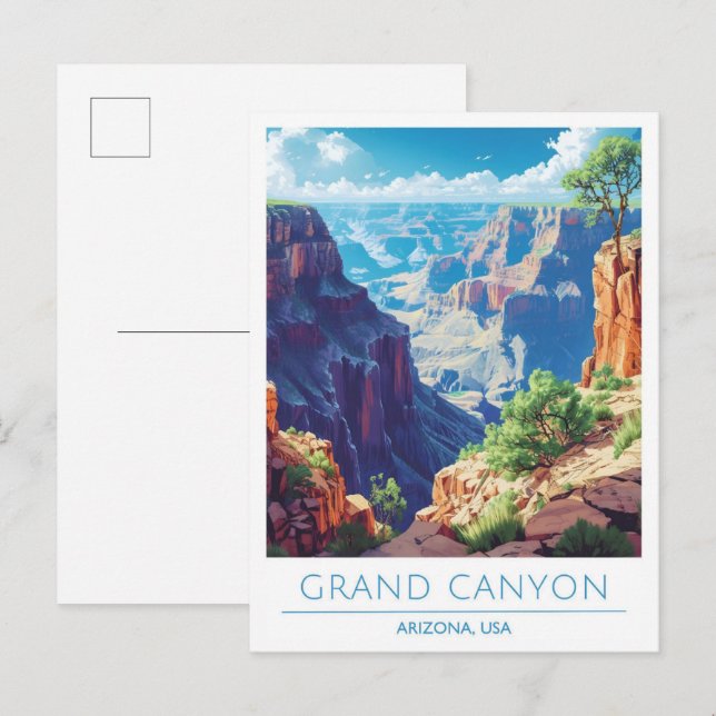 Grand Canyon Arizona USA Vintage Travel  Postcard (Front/Back)