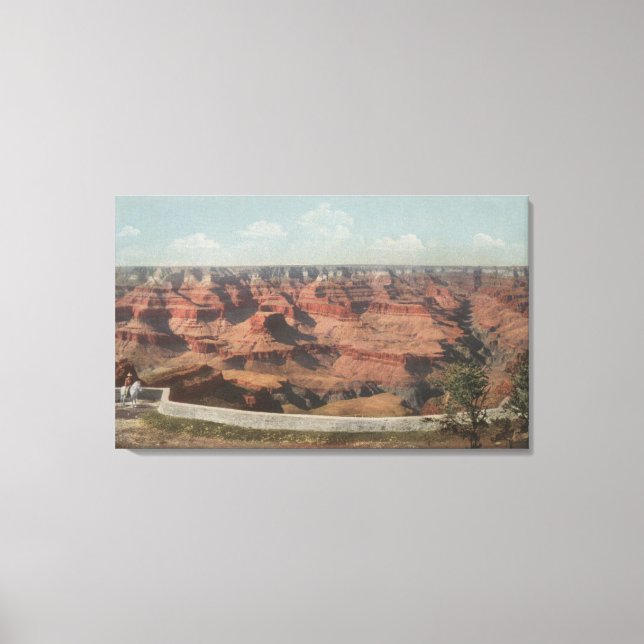 Grand Canyon, Arizona - View of Canyon from Hote Canvas Print (Front)