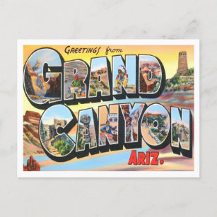 Grand Canyon, Arizona Vintage Big Letters Postcard