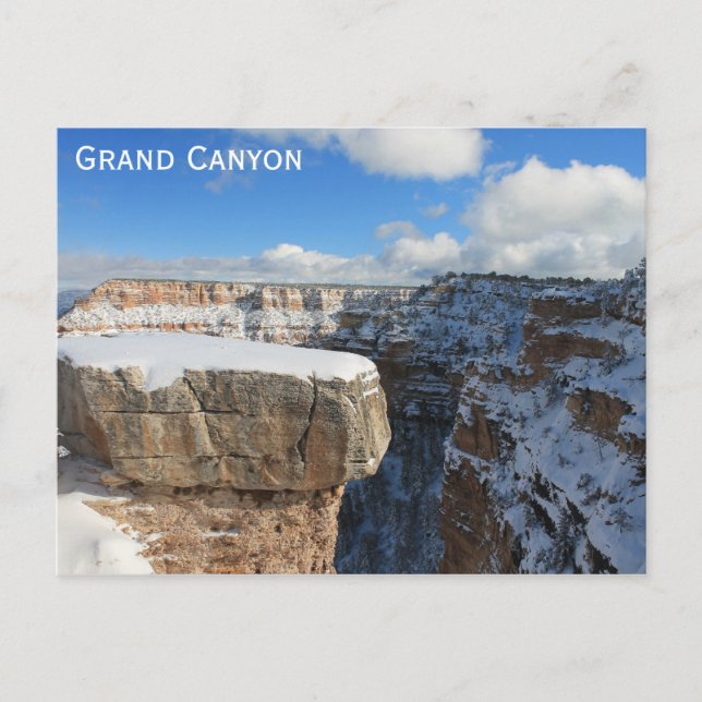 Grand Canyon Arizona Winter Travel Photo Postcard (Front)