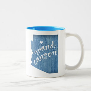 Grand Canyon Arizona Wood Grain Two-Tone Coffee Mug