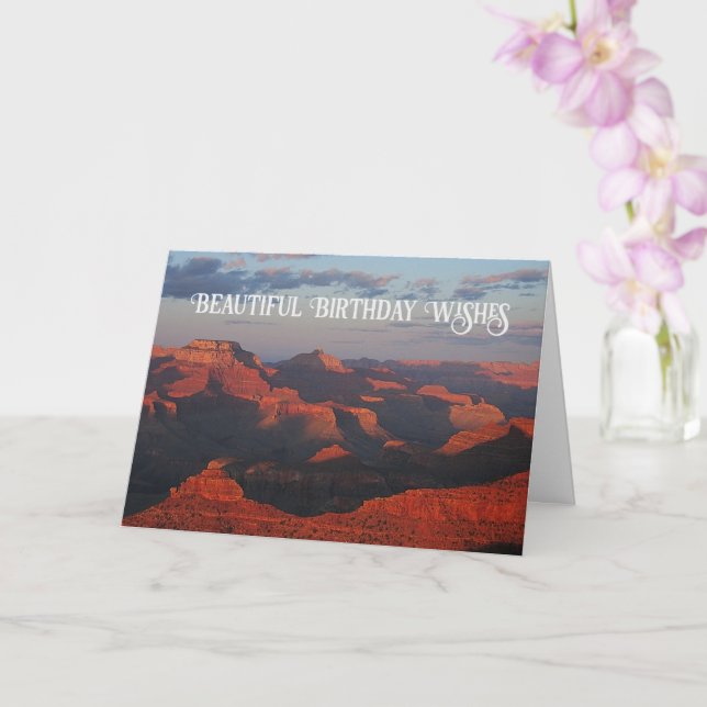 Grand Canyon Beautiful Nature Scenery Birthday Card (Orchid)