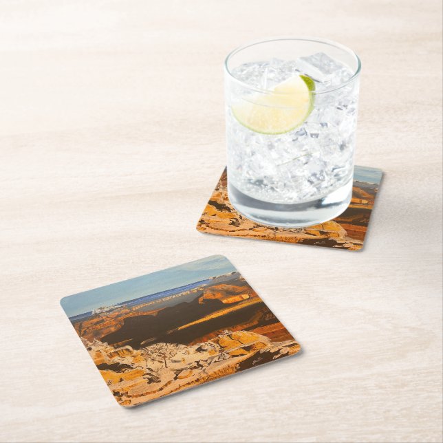 Grand Canyon, by Gary Poling Square Paper Coaster (Insitu)