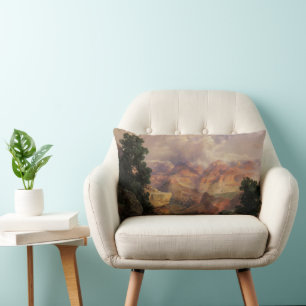 Grand Canyon by Thomas Moran, Vintage Landscape Lumbar Cushion