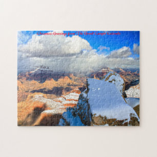 Grand Canyon Colorado.Christmas Greetings Jigsaw Puzzle