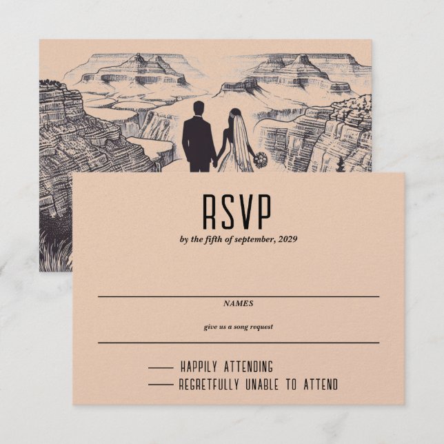 Grand Canyon Couple RSVP Card (Front/Back)
