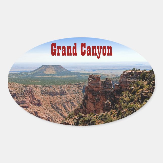 Grand Canyon Desert View Oval Sticker (Front)