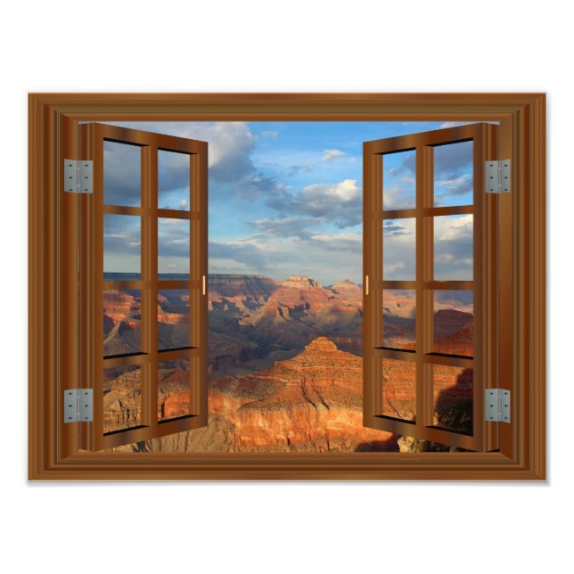 Grand Canyon Fake Faux Window View USA Photo Print (Front)