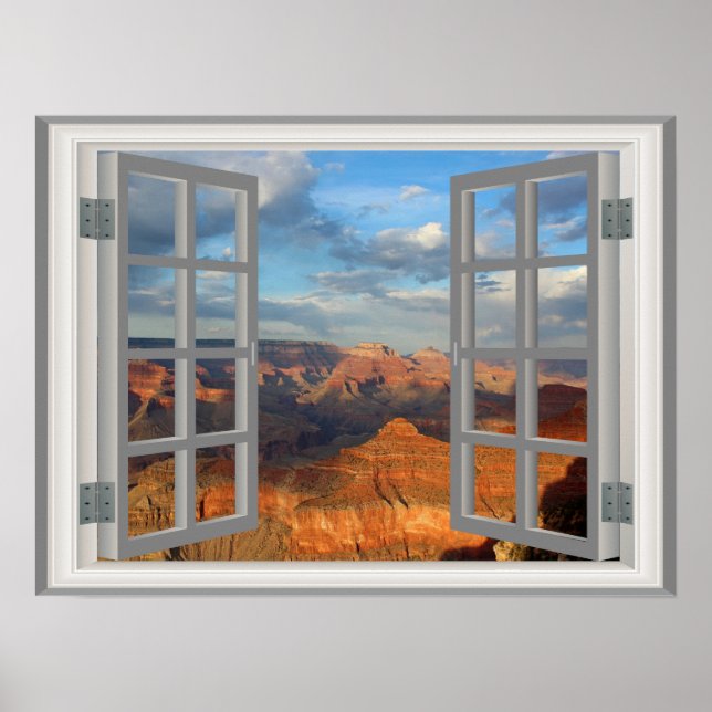 Grand Canyon Fake Faux Window View USA Poster (Front)