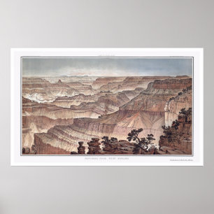 Grand Canyon from Pt. Sublime by Dutton 1882C Poster