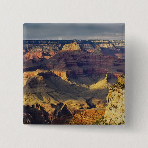 Grand Canyon from the south rim at sunset, 15 Cm Square Badge