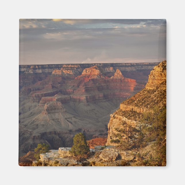 Grand Canyon from the south rim at sunset, 2 Magnet (Front)