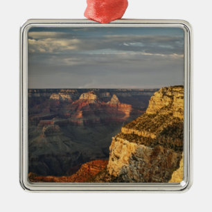 Grand Canyon from the south rim at sunset, 3 Metal Tree Decoration