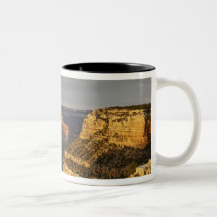 Grand Canyon from the south rim at sunset, 3 Two-Tone Coffee Mug