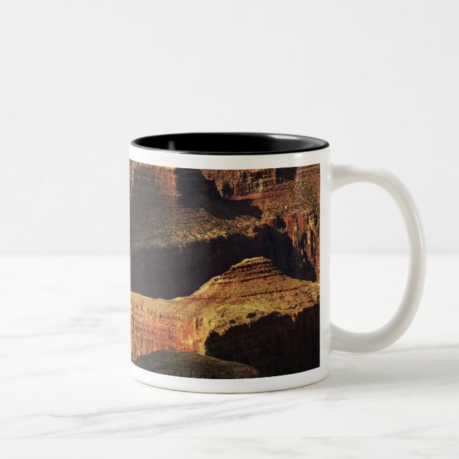 Grand Canyon from the south rim at sunset, 4 Two-Tone Coffee Mug (Right)
