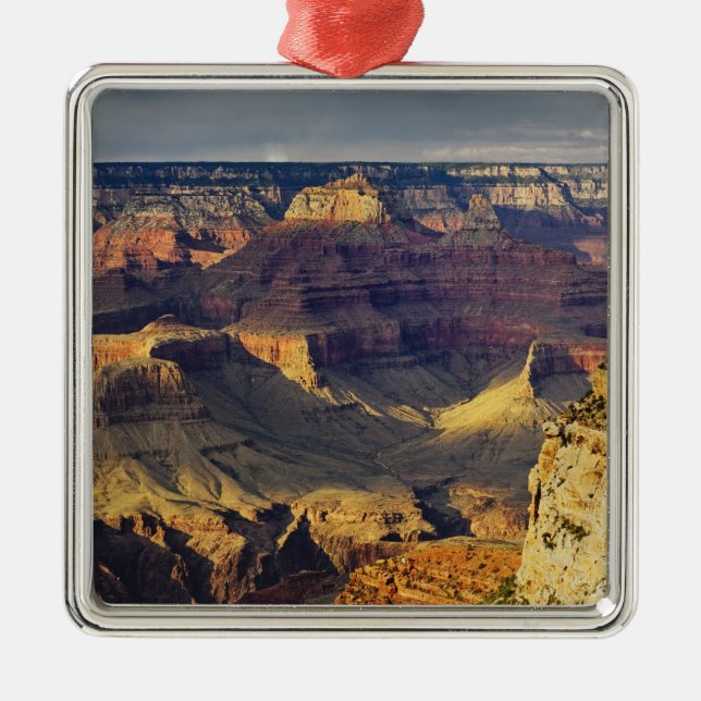 Grand Canyon from the south rim at sunset, Metal Tree Decoration (Front)