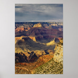 Grand Canyon from the south rim at sunset, Poster
