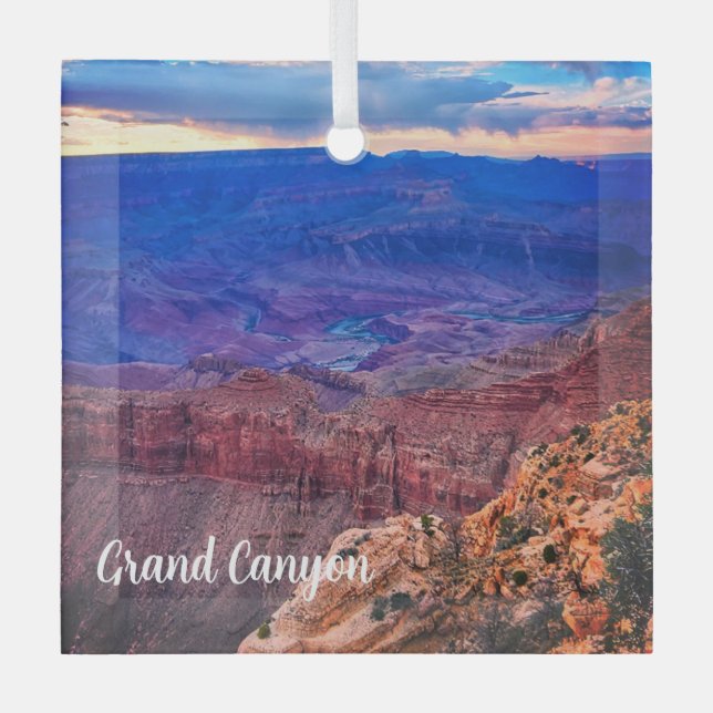Grand Canyon   Glass Tree Decoration (Front)