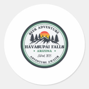 Grand Canyon Havasu Falls Arizona Hiking Camping - Classic Round Sticker