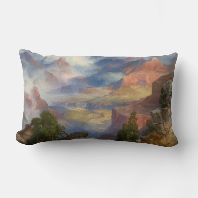 Grand Canyon in Mist (by Thomas Moran) Lumbar Cushion (Front)