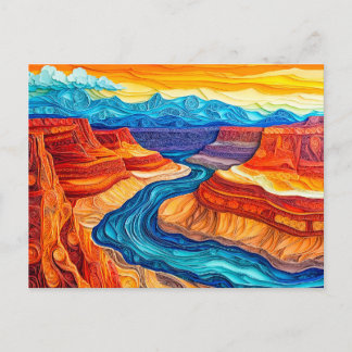 Grand Canyon Landscape in Quilling Style Postcard