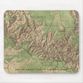 Grand Canyon Map Mouse Pad