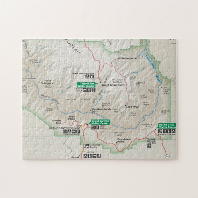 Grand Canyon map puzzle (Horizontal)
