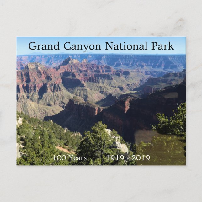 Grand Canyon National Park 100 Years Postcard (Front)