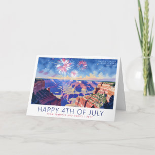 Grand Canyon National Park 4th of July Fireworks Holiday Card