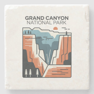Grand Canyon National Park Abstract Illustration Stone Coaster