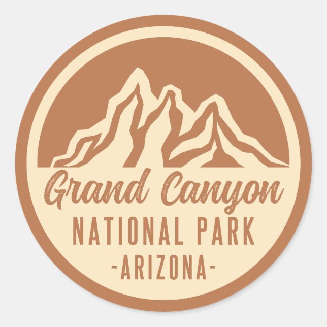 Grand Canyon National Park Arizona Classic Round Sticker (Front)