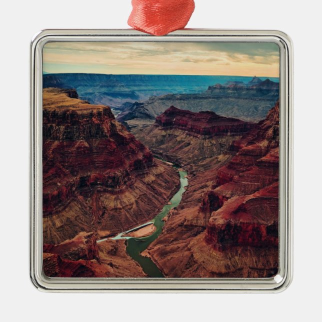Grand Canyon National Park Arizona, Colorado River Metal Tree Decoration (Front)