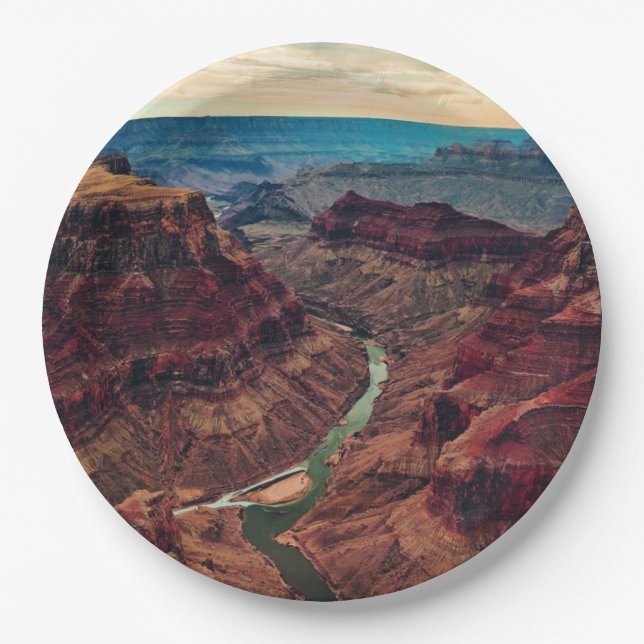 Grand Canyon National Park Arizona, Colorado River Paper Plate (Front)